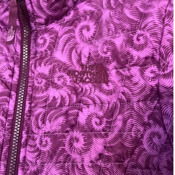 The North Face Girls Thermoball Full Zip Winter Coat Jacket Magenta Purple Sz L - Picture 4 of 12